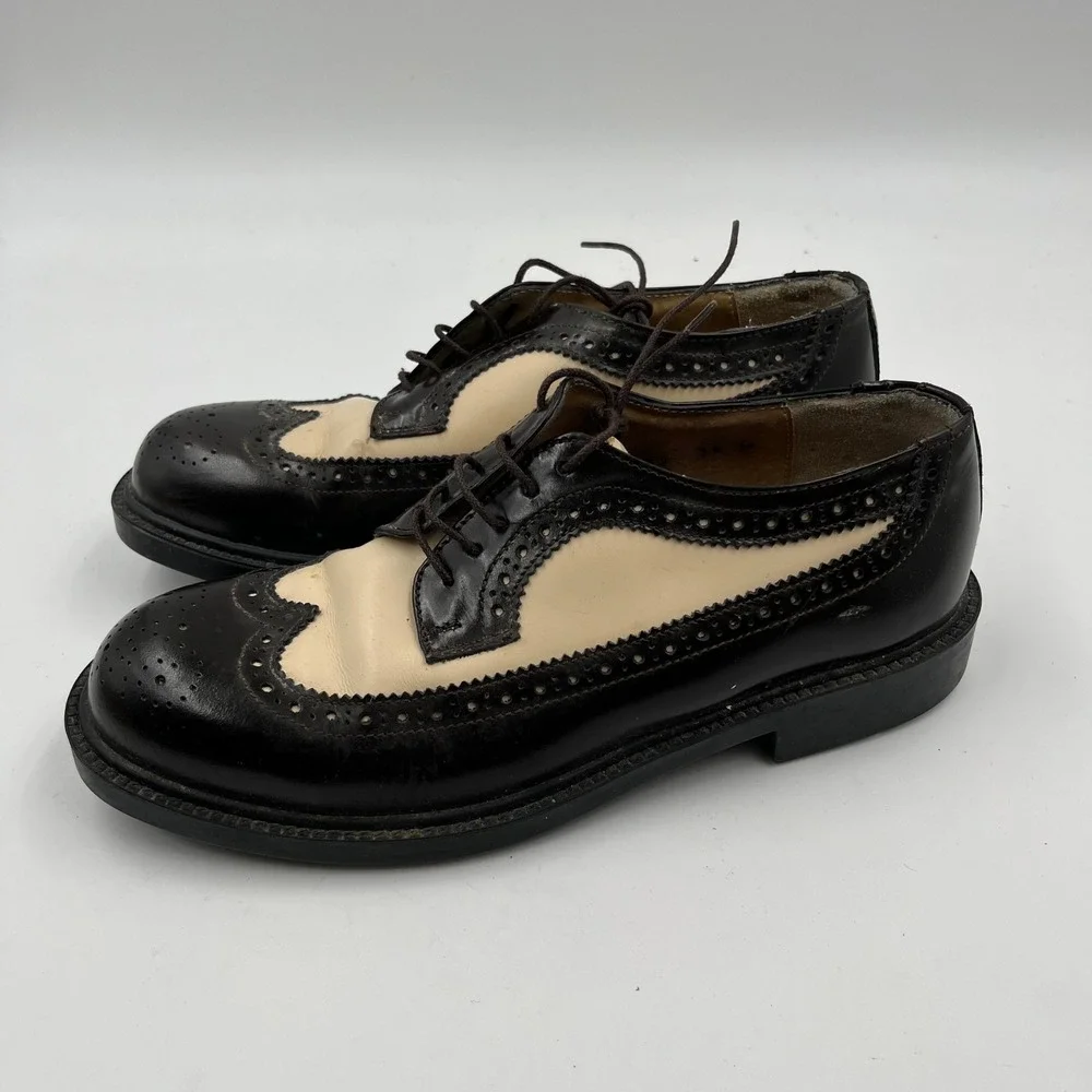 Clifford Wills Men's‎ Two Tone Wingtip Brogues Leather Shoes - Size 38